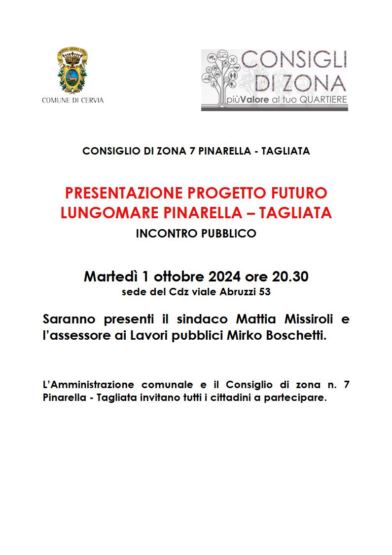 Presentazione futuro Lungomare Pinarella Tagliata