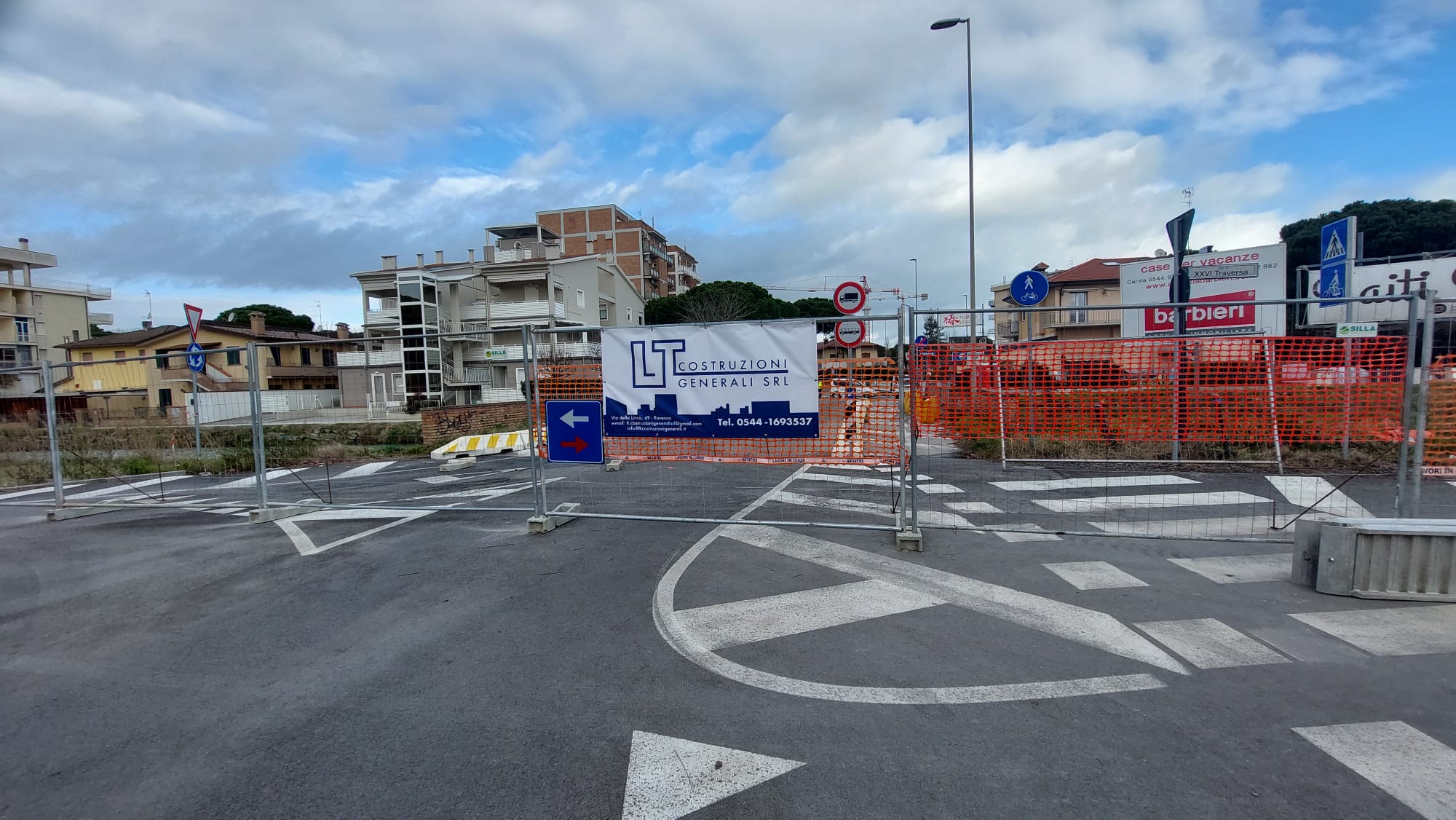 Via ai lavori del nuovo ponte in viale Matteotti sul canale Cupa